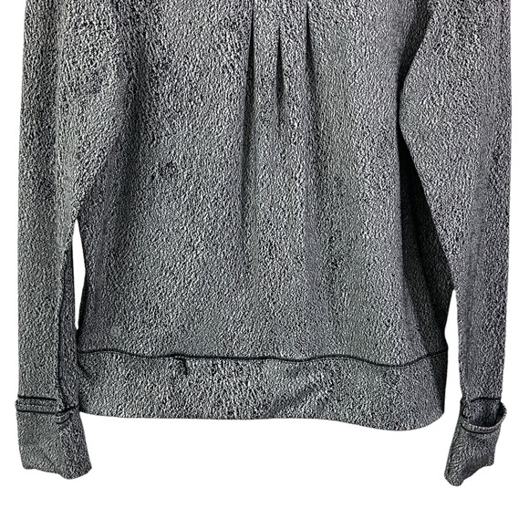 06 LULULEMON Rush Hour Long Sleeve Top Size 12 Black & White Relaxed Fit Top - Picture 8 of 15